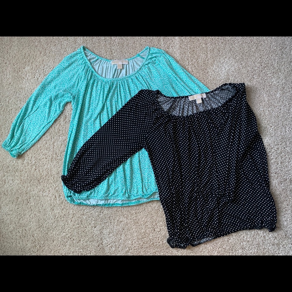 Lot of 2: Michael Kors 3/4 Sleeve Tops, Small